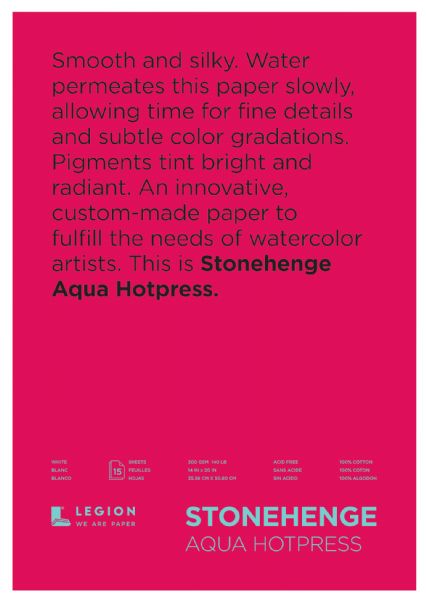 14" x 20" Hot Press Watercolor Block