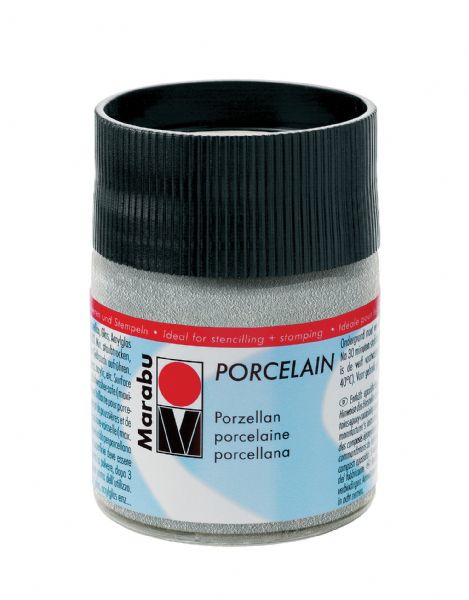 Porcelain Paint Metallic Silver 50ml