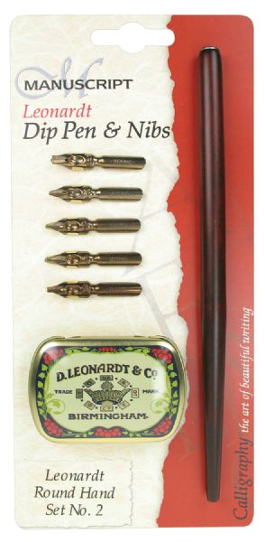 Leonardt Dip Pen & Nibs Round Hand Calligraphy Set 2