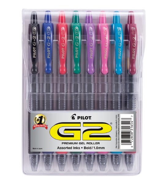 8-Color Premium 1.0mm Gel Pen Set