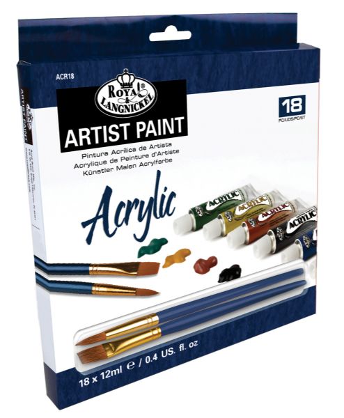 12ml Acrylic Paint 18-Color Set