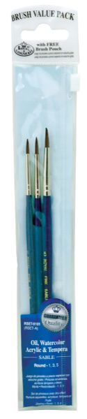 Dark Blue 3-Piece Brush Set 1