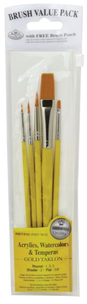 Yellow 5-Piece Brush Set 4