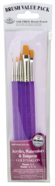 Purple 5-Piece Brush Set 3
