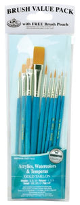 Teal Blue 10-Piece Brush Set 2