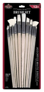 White Bristle Combo Brush Set