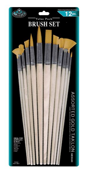 Gold Taklon Combo Brush Set