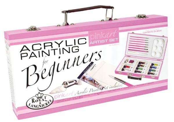 Pink Art Beginner Acrylic Painting Set