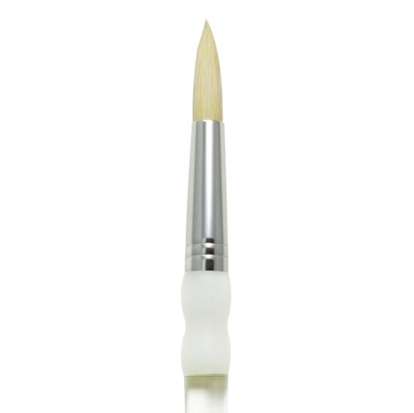 Stiff Hog Bristle Round Brush 8