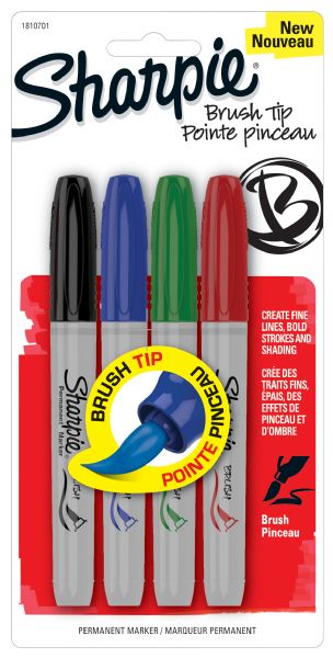 Brush Markers 4-Color Set