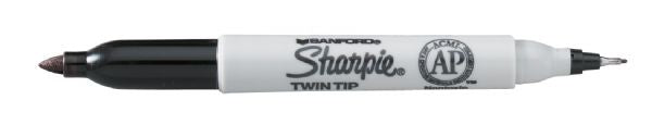 Twin Tip Black Permanent Marker