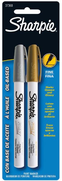 Oil-Based Metallic Paint Fine Marker 2-Pack