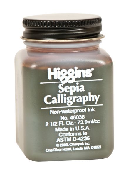 Non-Waterproof Sepia Calligraphy Ink