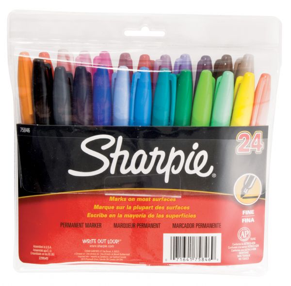Fine Point Permanent Marker 24-Color Set