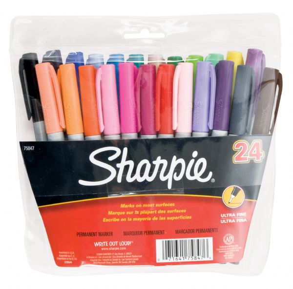 Ultra Fine Point Permanent Marker 24-Color Set