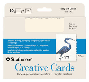 5 x 6.875 Ivory/Deckle Creative Cards 10-Pack