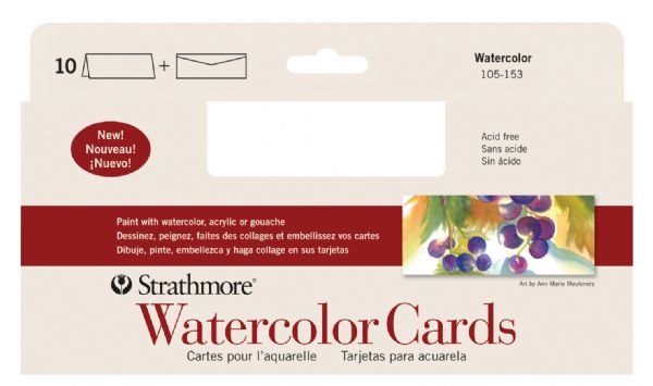 Slim Size Watercolor Cards 3.75" x 9"