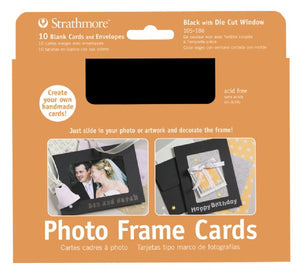 Photo Frame Cards 10-Pack Black