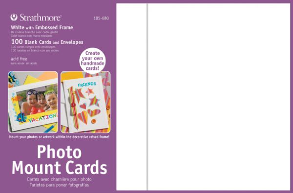 Photo Mount Cards 100-Pack White