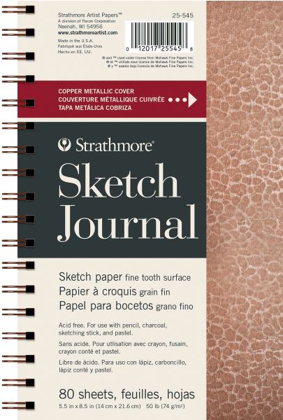 Metallic Copper Sketch Journal 5.5" x 8.5"