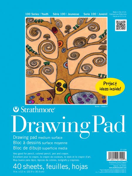 9" x 12" Tape Bound Drawing Paper Pad