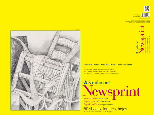 18" x 24" Smooth Tape Bound Newsprint Pad