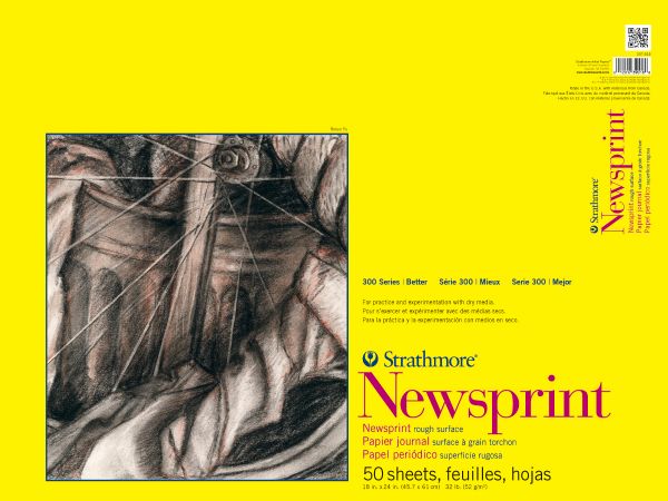 18" x 24" Rough Tape Bound Newsprint Pad