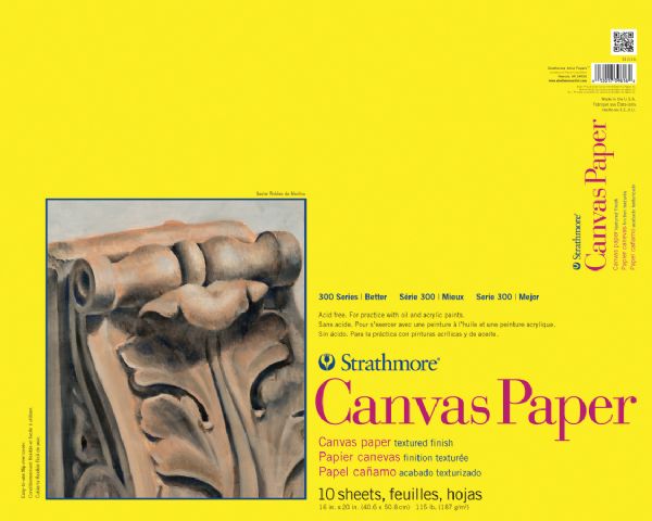 16" x 20" Glue Bound Canvas Paper Pad