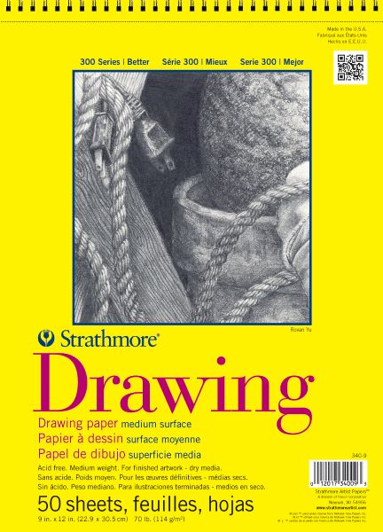 9" x 12" Wire Bound Drawing Pad 50 Sheets