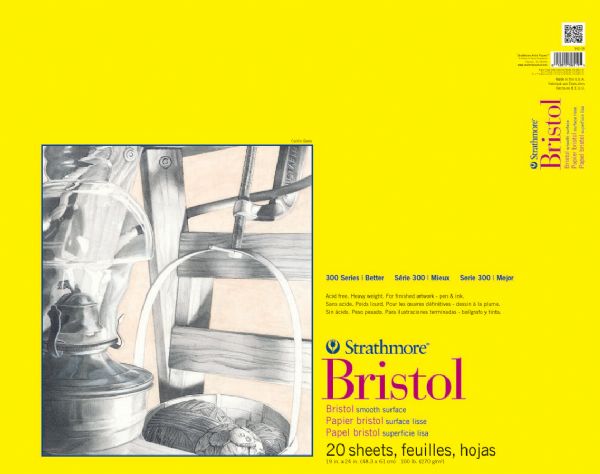 19" x 24" Smooth Tape Bound Bristol Pad