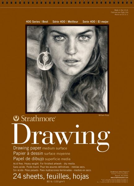 12" x 18" Medium Surface Wire Bound Drawing Pad