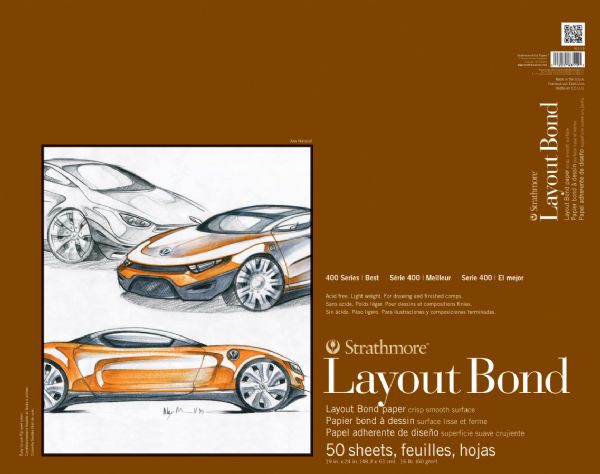 19" x 24" Glue Bound Layout Bond Pad