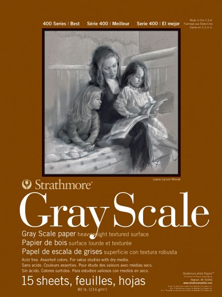 12" x 18" Assorted Tints Glue Bound Gray Scale Pad