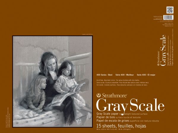 18" x 24" Assorted Tints Glue Bound Gray Scale Pad