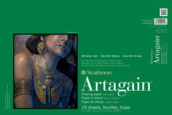 12" x 18" Coal Black Glue Bound Pad