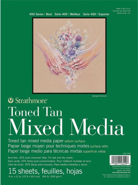 Tan Mixed Media Pad 9" x 12"