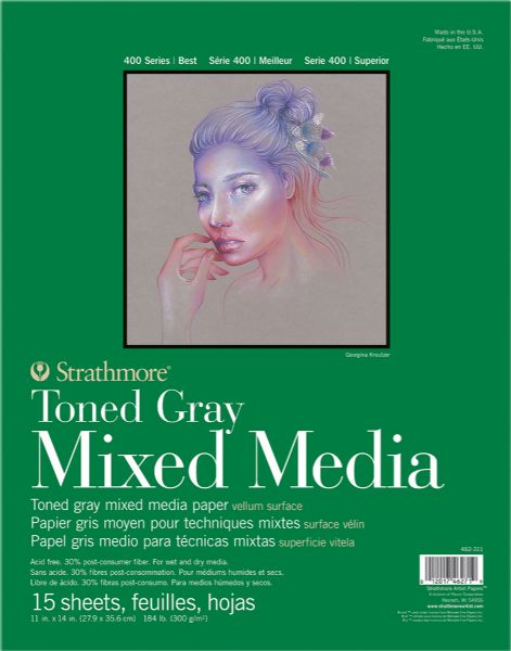 Gray Mixed Media Pad 11" x 14"