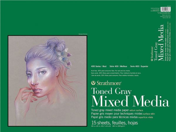 Gray Mixed Media Pad 18" x 24"