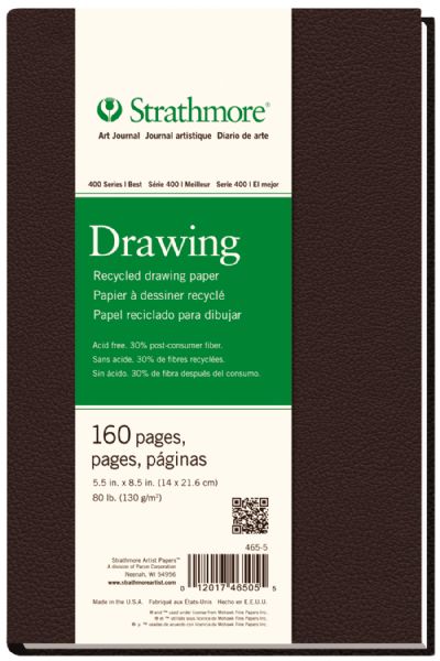 5 1/2" x 8 1/2" Sewn Bound Recycled Drawing Art Journal