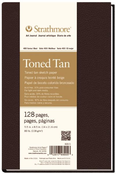 5 1/2" x 8 1/2" Sewn Bound Toned Tan Sketch Art Journal