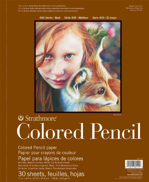 11" x 14" Wire Bound Colored Pencil Pad