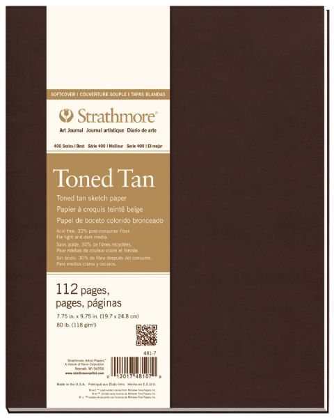 Soft Cover Toned Tan Sketch Journal 7.75" x 9.75"