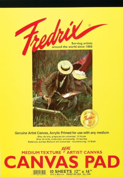 18" x 24" White Canvas Pad