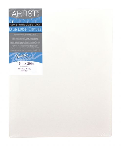 16" x 20" Blue Label Ultra Smooth Stretched Canvas