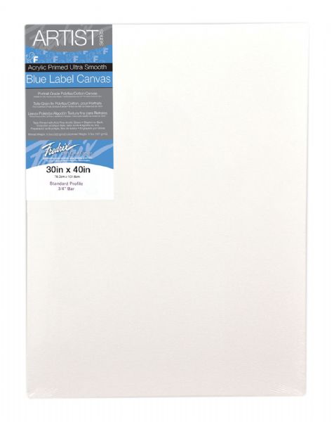30" x 40" Blue Label Ultra Smooth Stretched Canvas