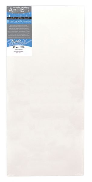 12" x 24" Blue Label Ultra Smooth Stretched Canvas