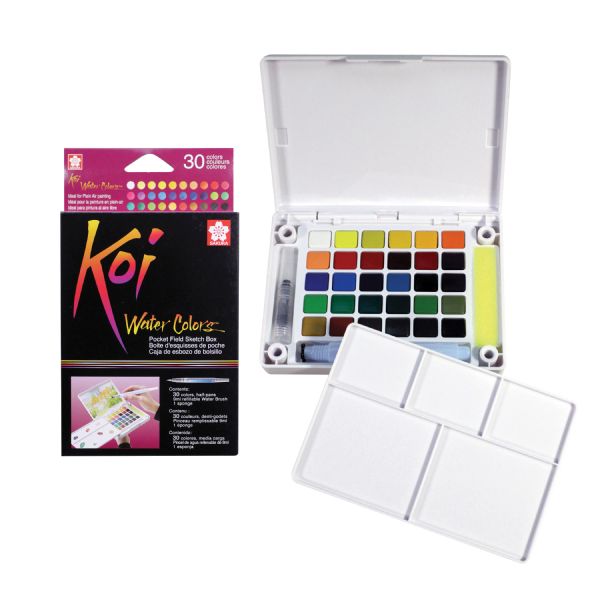 Watercolor Paint Pocket Field Sketch 30-Color Set