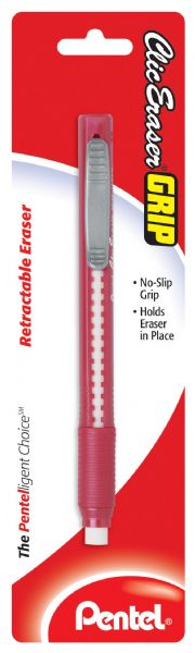 Retractable Erasers Red